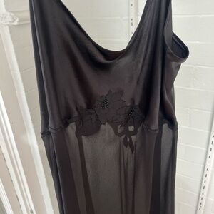 Victoria Secret Sheer slip dress with beaded floral design